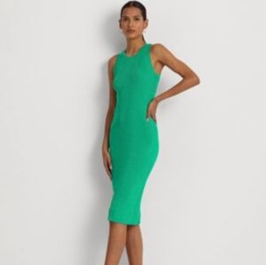 Lauren Ralph‎ Lauren Sleeveless Midi Dress in Green